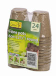 6cm Fibre Pots (Round) - Pack of 24
