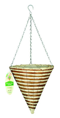 Striped Woven Cone Basket (12