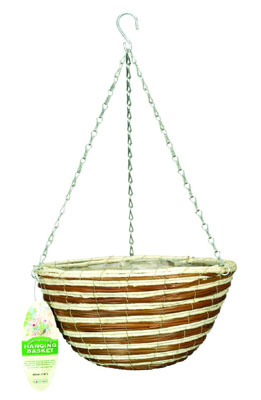 Striped Woven Hanging Basket (12
