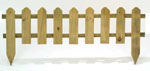 Wooden Picket Fence Lawn Edging