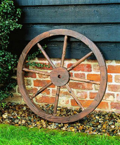 Garden Wooden Cart Wheel (90cm)