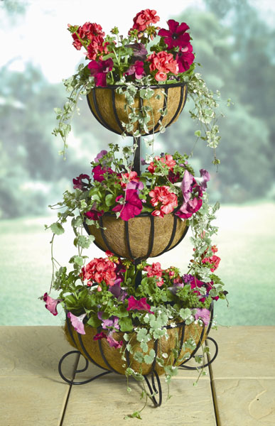 Heavy Duty Metal Garden Planter (Three Tier Flower)