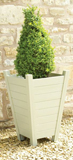 Wooden Tall Planter - French Grey