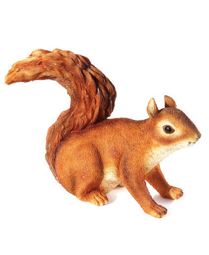 Red Squirrel Crouch Garden Ornament